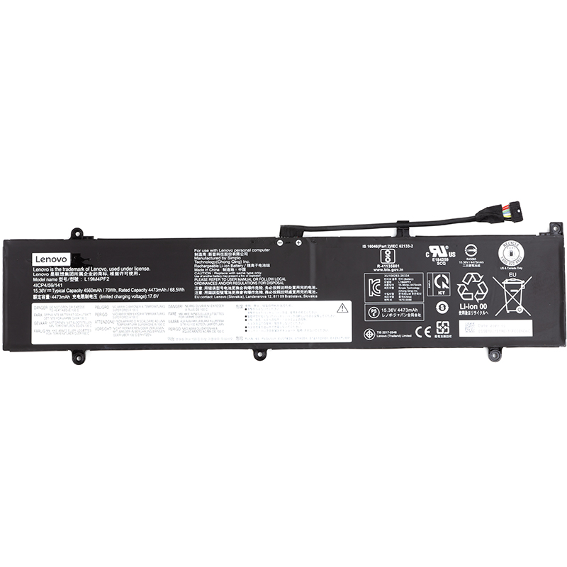 Акумулятор для ноутбуків LENOVO Yoga Slim 7 15 (L19C4PF2) 15.36V 4560mAh (original) (NB481460)