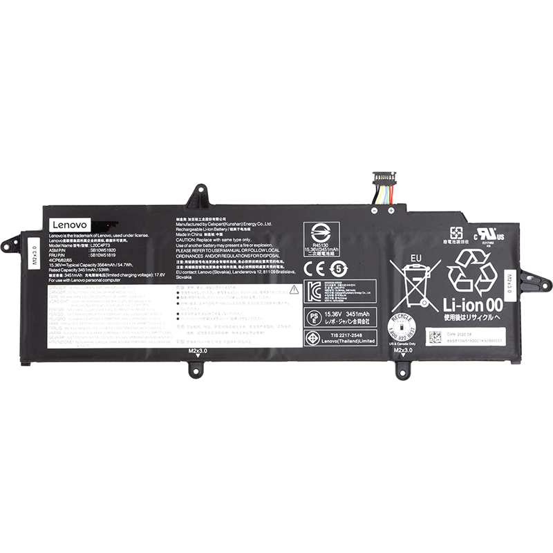 Акумулятор для ноутбуків LENOVO ThinkPad X13 Gen 2 (L20C4P73) 15.36V 3564mAh (original) (NB481491)