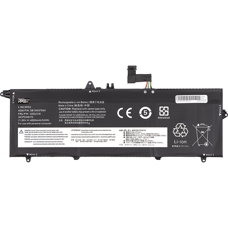 Акумулятор PowerPlant для ноутбуків LENOVO ThinkPad T14S Series (L18C3PD2) 11.55V 4650mAh (NB482122)