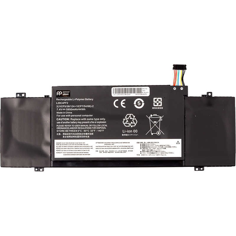 Акумулятор PowerPlant для ноутбуків LENOVO Yoga Slim 7 Carbon 14ACN6 (L20C4PF2) 7.4V 5950mAh (NB482399)