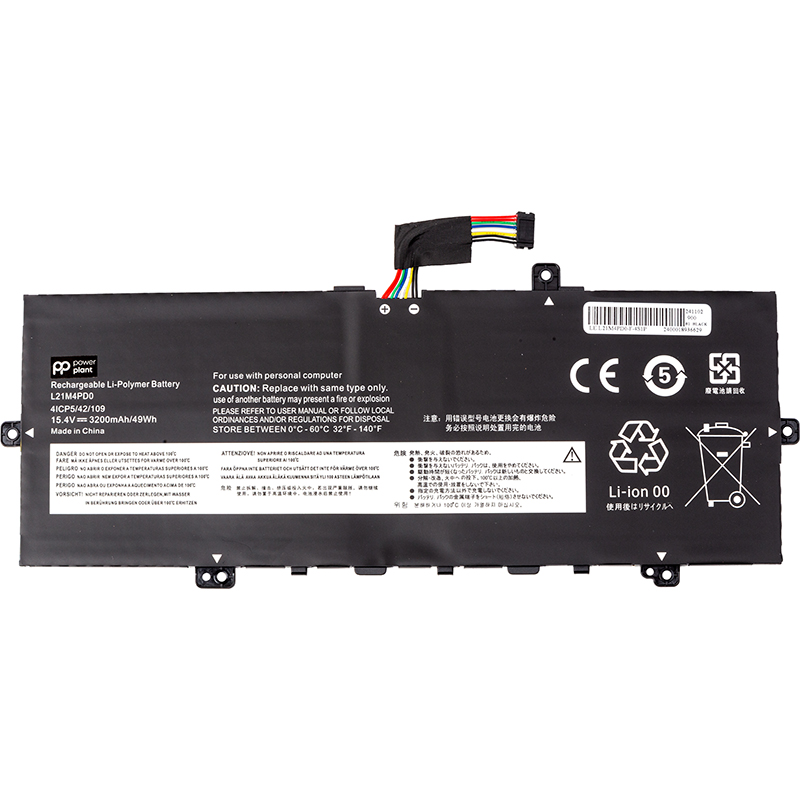 Акумулятор PowerPlant для ноутбуків LENOVO ThinkBook 13x G2 IAP Series (L21M4PD0) 15.4V 3200mAh (NB482504)