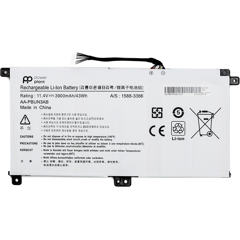 Акумулятор PowerPlant для ноутбуків SAMSUNG Notebook 5 NP530E5M (AA-PBUN3AB) 11.4V 3900mAh (NB490165)