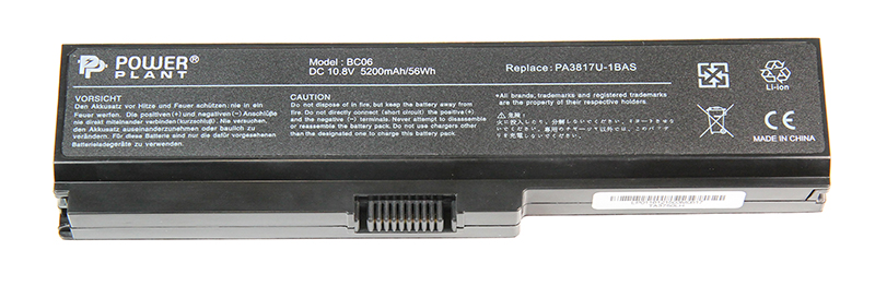 Акумулятор PowerPlant для ноутбуків TOSHIBA Satellite L750 (PA3817U-1BAS) 10.8V 5200mAh (NB510092)