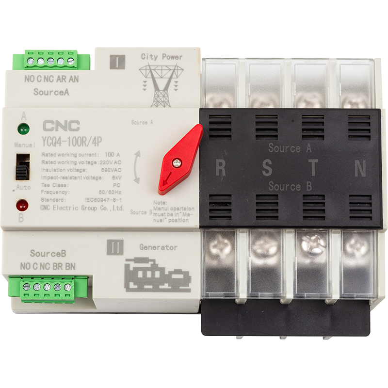 Автоматичний перемикач CNC YCQ4-100R/4P 220V 100A (NV822478)