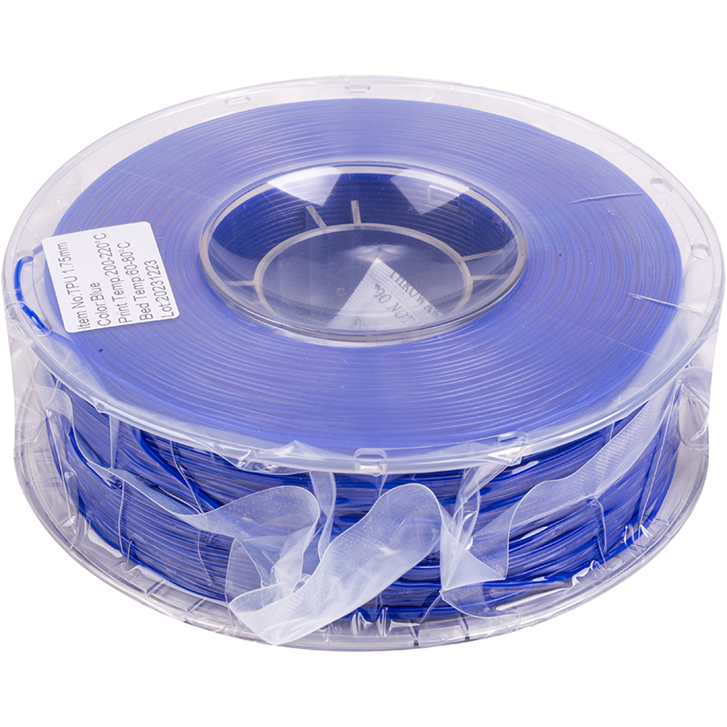 TPU-пластик PowerPlant Filament для 3D-принтера 1.75 мм 1 кг, синій (PT812998)
