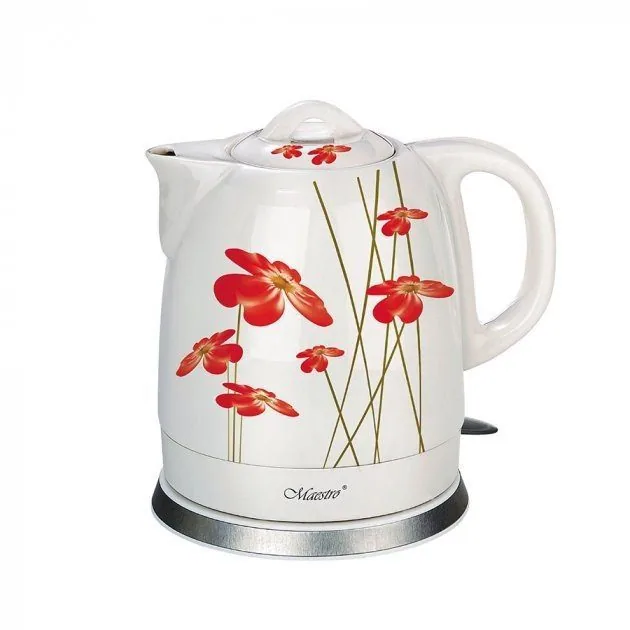 Чайник кераміка Maestro MR-066-Red-Flowers (PG-MR066red)
