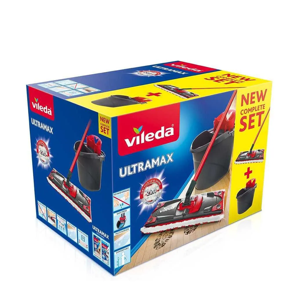 Набір для прибирання Vileda Швабра+відро Vileda UltraMax 2in1 Gloves (PG-174138)
