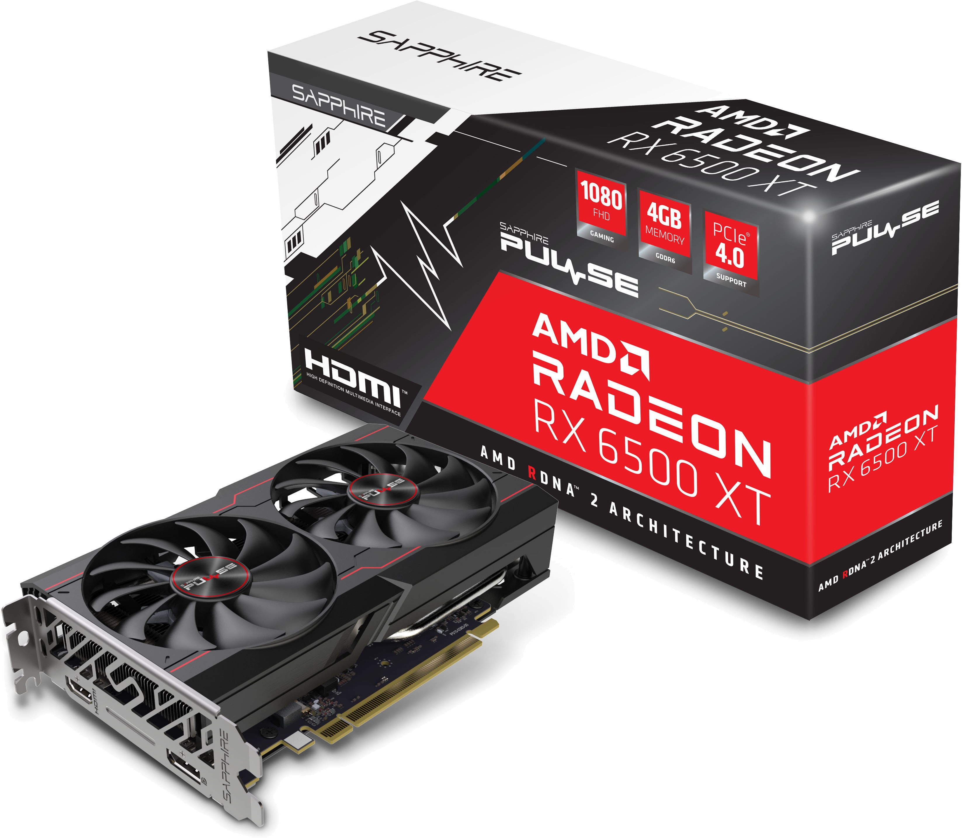 Відеокарта Sapphire Radeon RX 6500 XT PULSE (11314-01-20G)