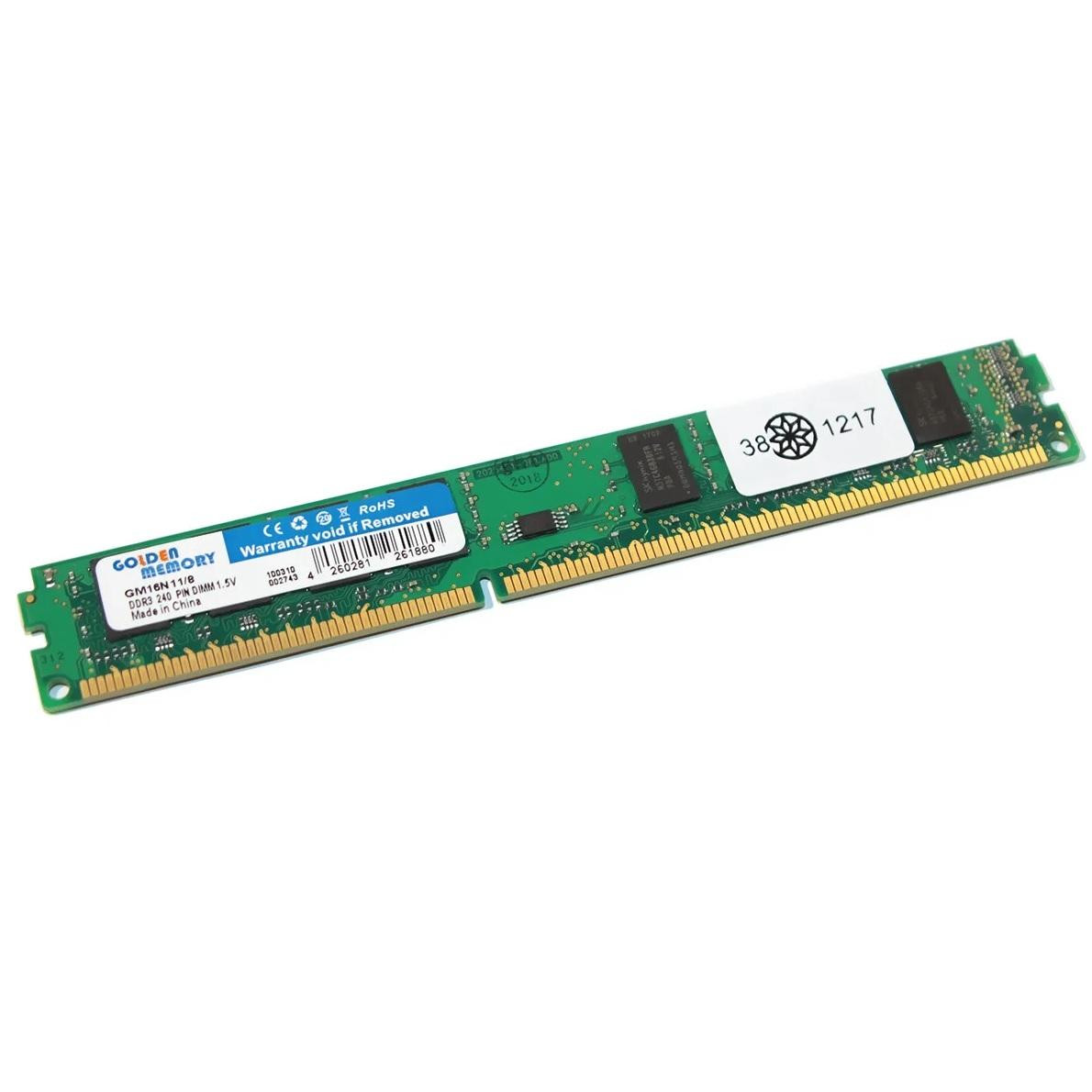 Пам'ять для настільних комп'ютерів Golden Memory 8 GB DDR3 1600 MHz (GM16N11/8) (NW18974)