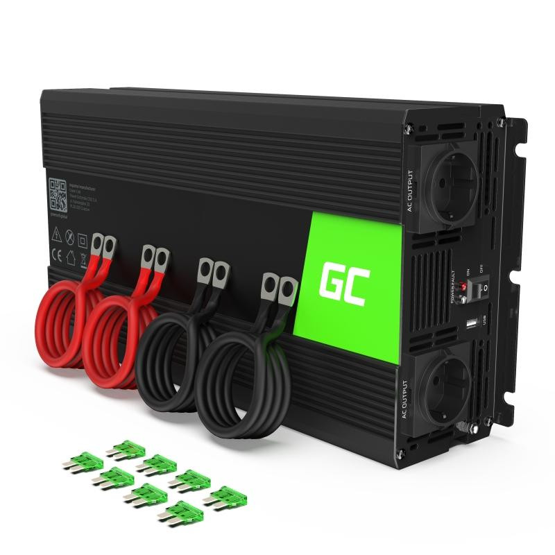 Перетворювач DC-AC Green Cell INV20 24V/230V 2000/4000W (NW23036)