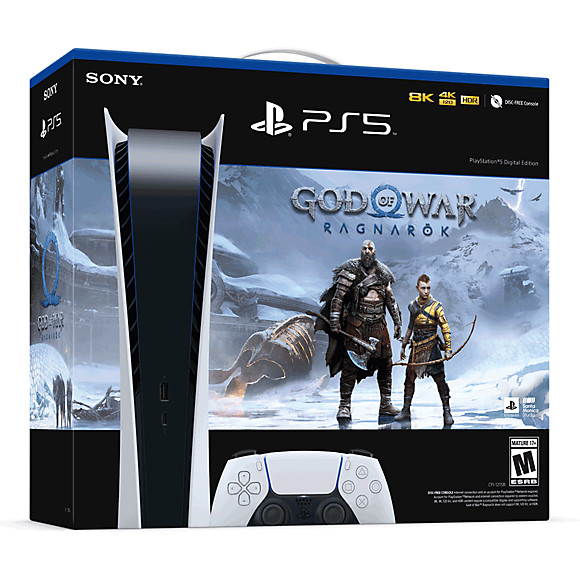 Стаціонарна ігрова приставка Sony PlayStation 5 Digital Edition 825GB God of War Ragnarok Bundle (NW27452)