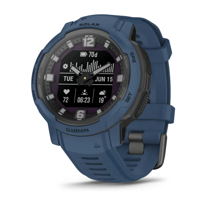 Смарт-годинник Garmin Instinct Crossover Solar Tidal Blue (010-02730-12/02) (NW31487)