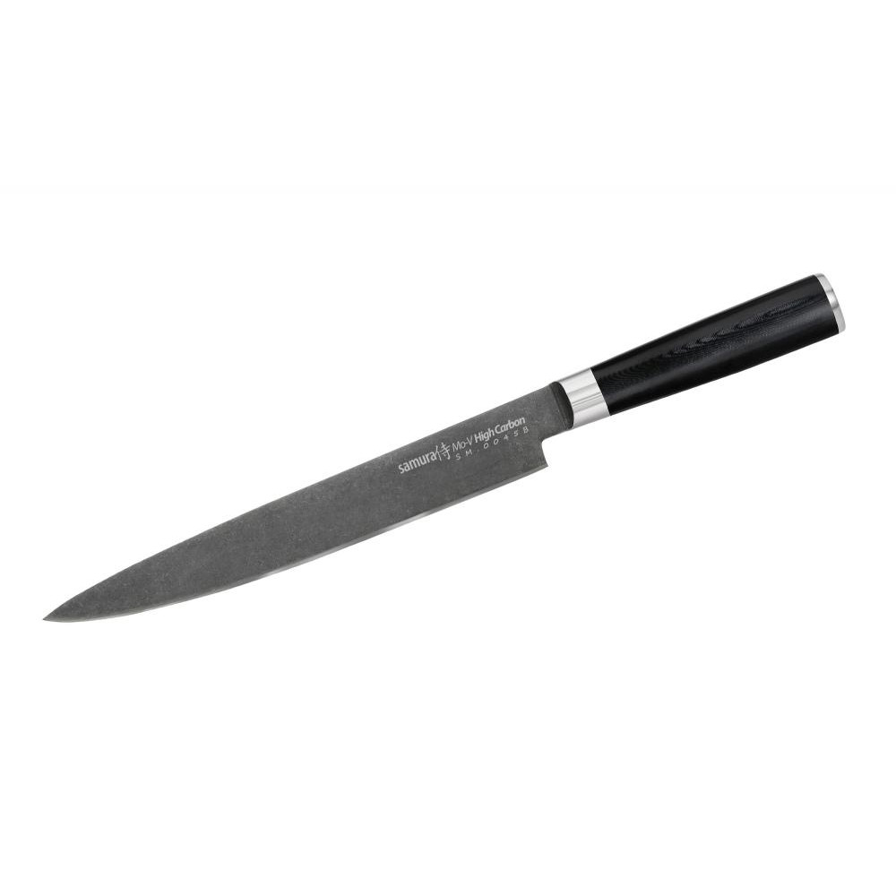 Ніж кухонний для тонкого нарізування, 230 мм, Samura `MO-V Stonewash` (SM-0045B) (NW03077)