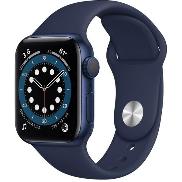 Смарт-годинник Apple Watch Series 6 GPS 40mm Blue Aluminum Case w. Deep Navy Sport B. (MG143) (NW09840)