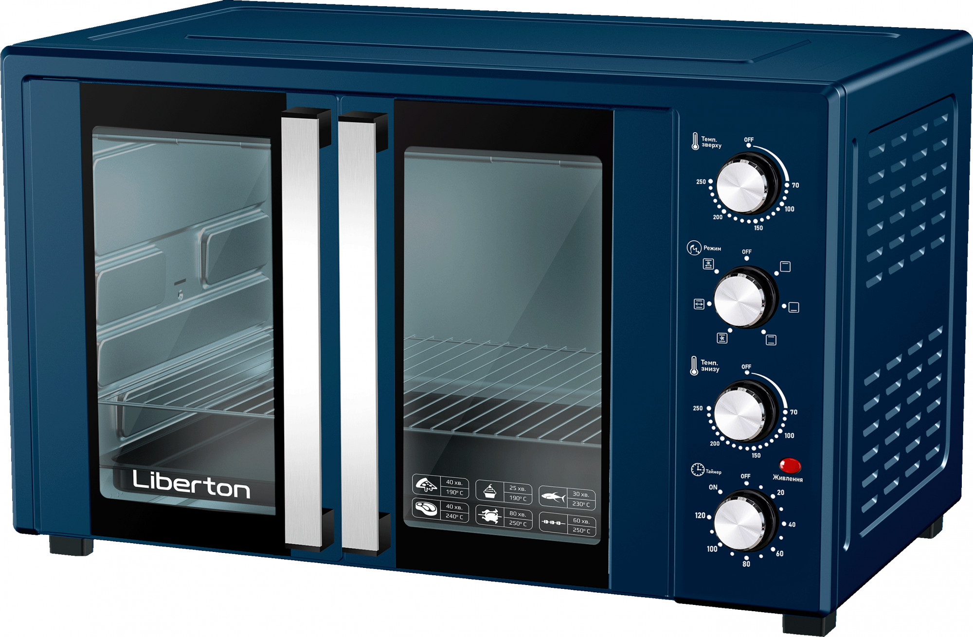 Духовка настільна Liberton LEO-600 Dark Blue (NW53066)