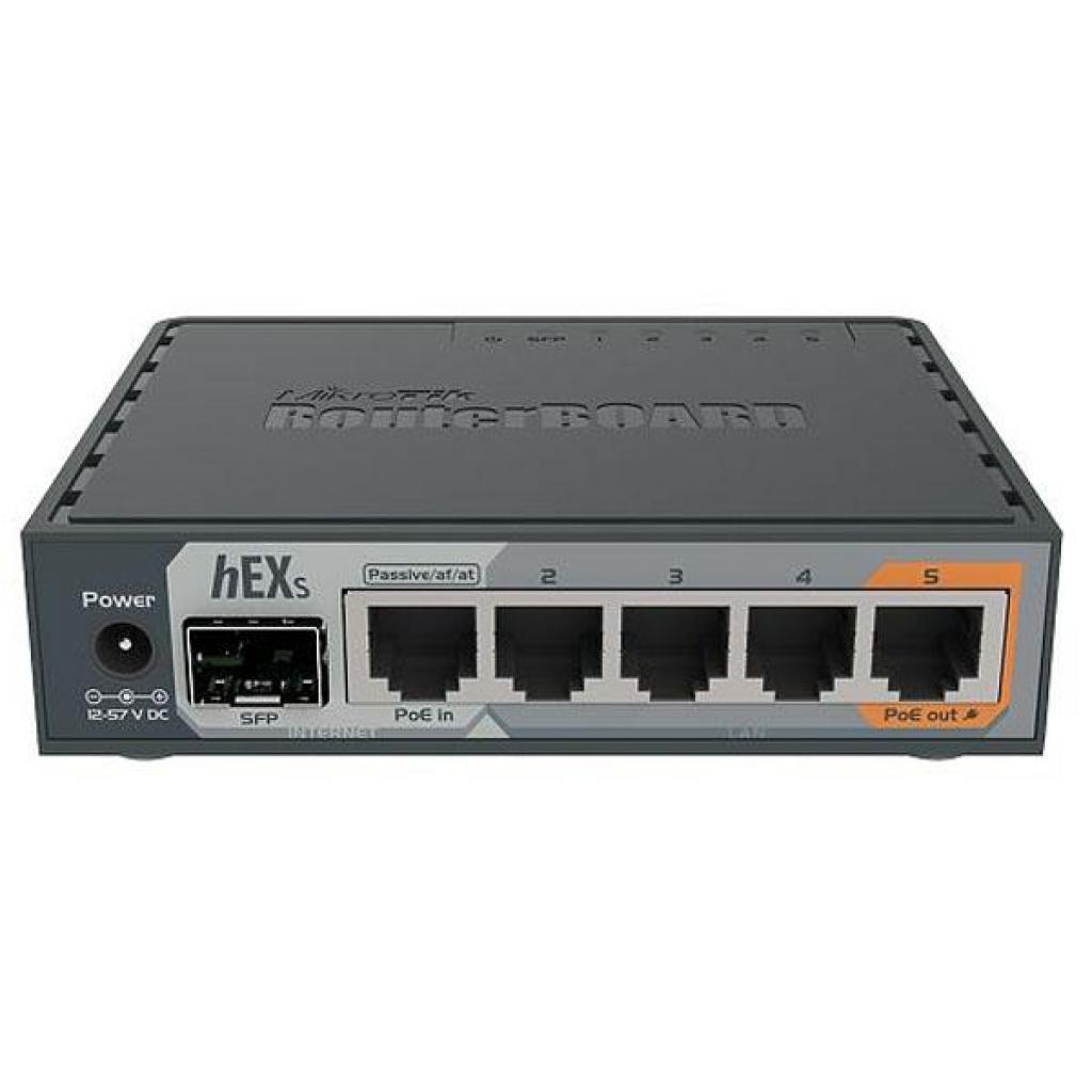 Маршрутизатор Mikrotik hEX S RB760IGS with Dual Core 880MHz MHz CPU, 256MB RAM, 5 Gigabit LAN ports, (222007)