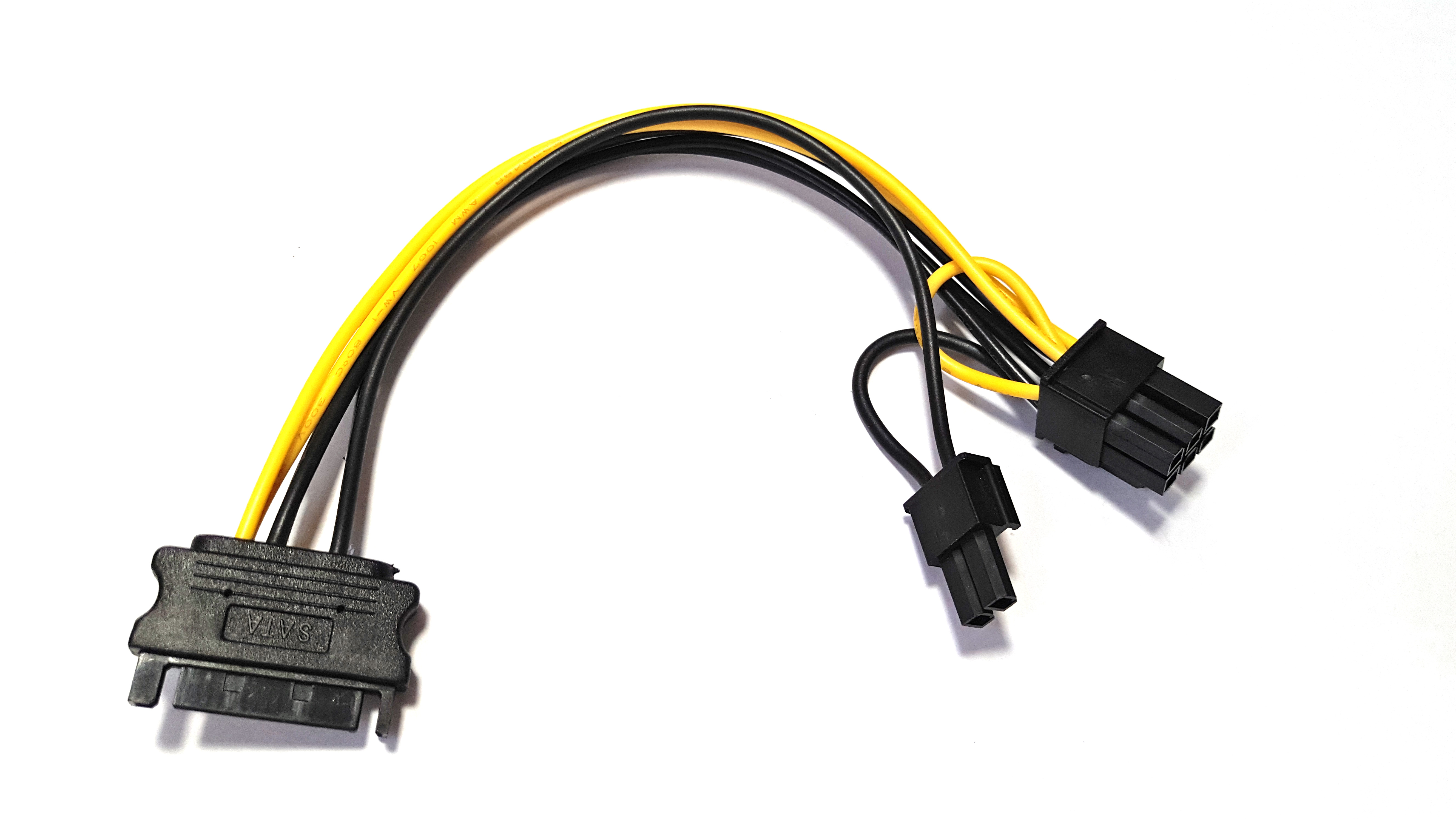 Кабель живлення для відеокарти  6/8-pin to SATA M, 0.2м