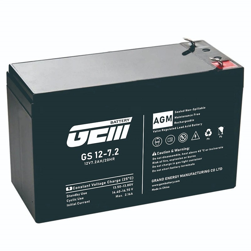 Акумуляторна батарея GEM Battery 12V-7.2Ah, AGM, F1/F2, (GS 12-7.2) (839413)