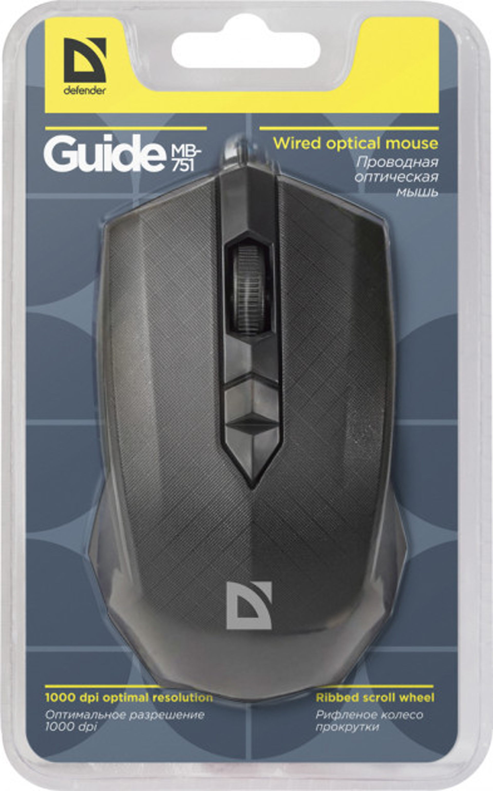 Мишка Defender Guide MB-751, 3кн., 1000dpi, чорна