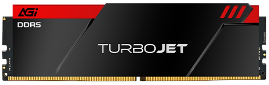 DDR5 16Gb 6000MHz AGI TURBOJET Black Heatsink Red lightbar, Retail (913189)