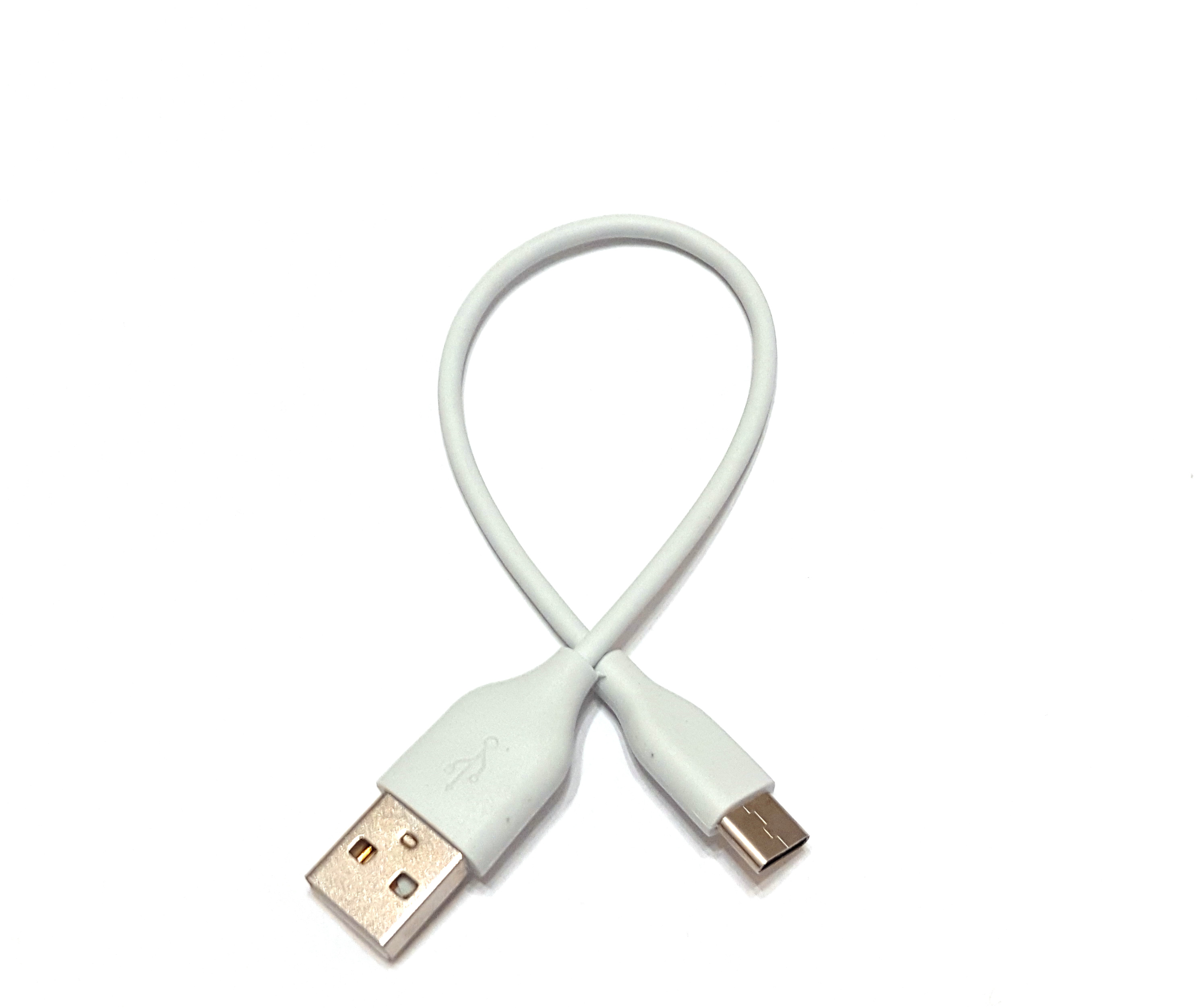 Кабель для Power Bank USB AM-USB3.1 Type-C 2.4А 20см, білий (159541)
