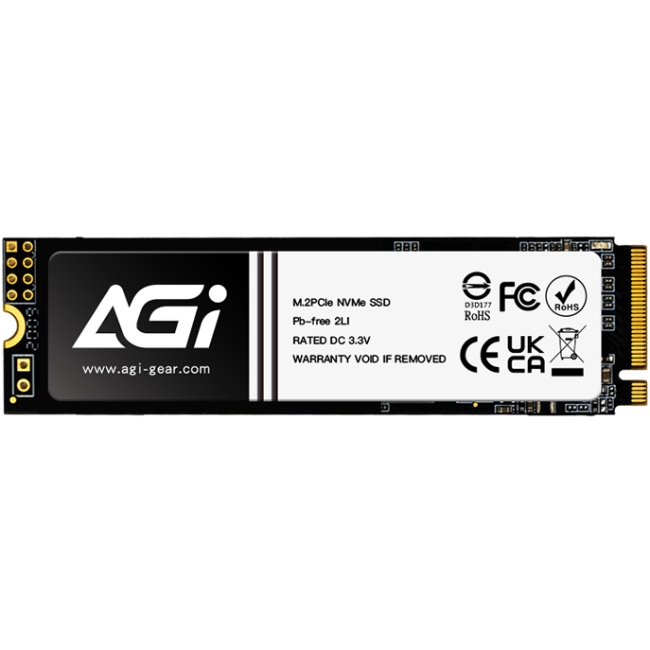 SSD 1Tb AGI AI298 M.2 2280 PCIe Gen 3x4 NVMe 1.3 3D NAND, Retail (898778)