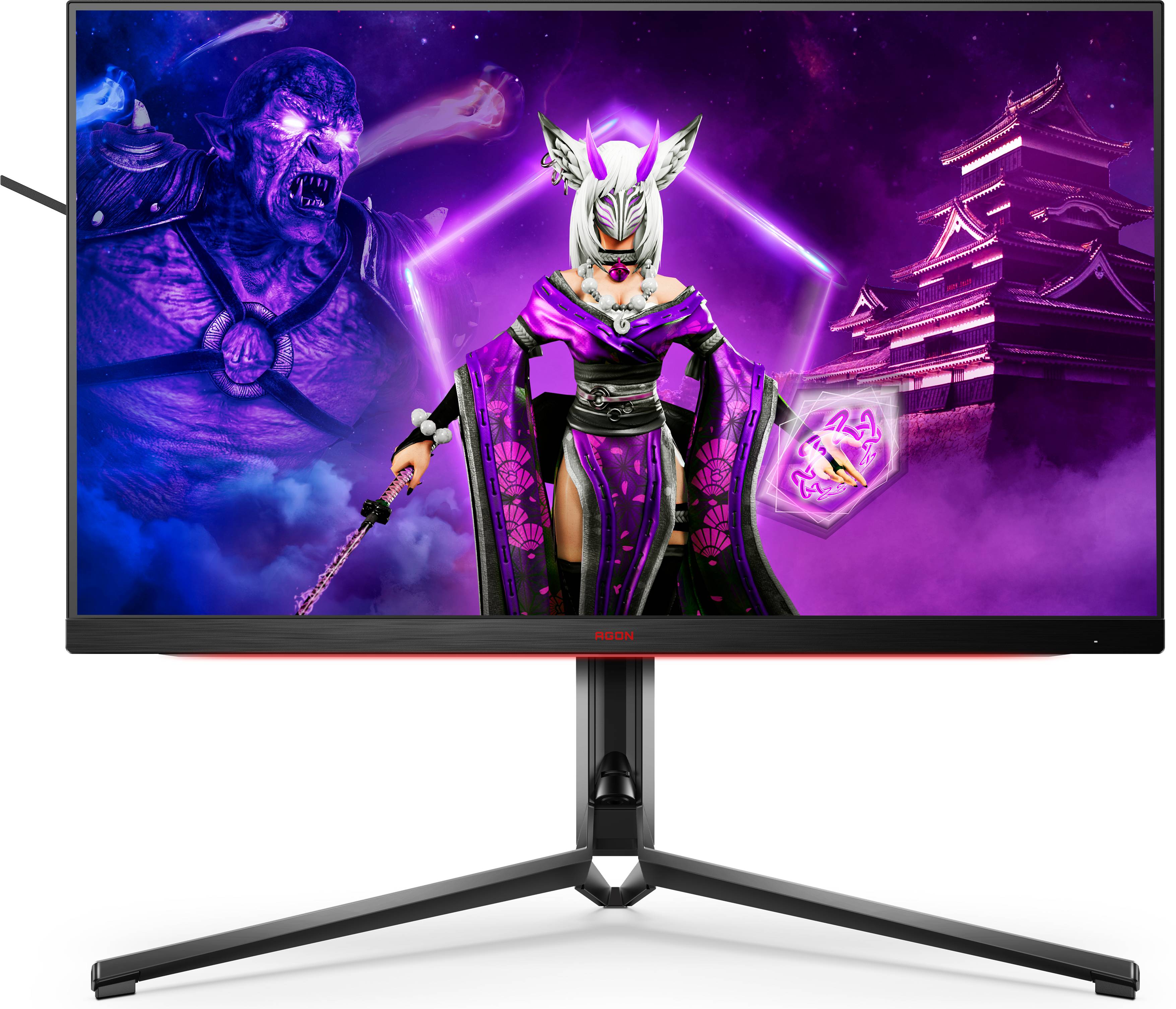 TFT 31.5" AOC AGON PRO AG324UX, 4K UHD, IPS, 144Hz, 1ms, 2xHDMI, DP, USB-C, USB-hub, HAS, Pivot, кол