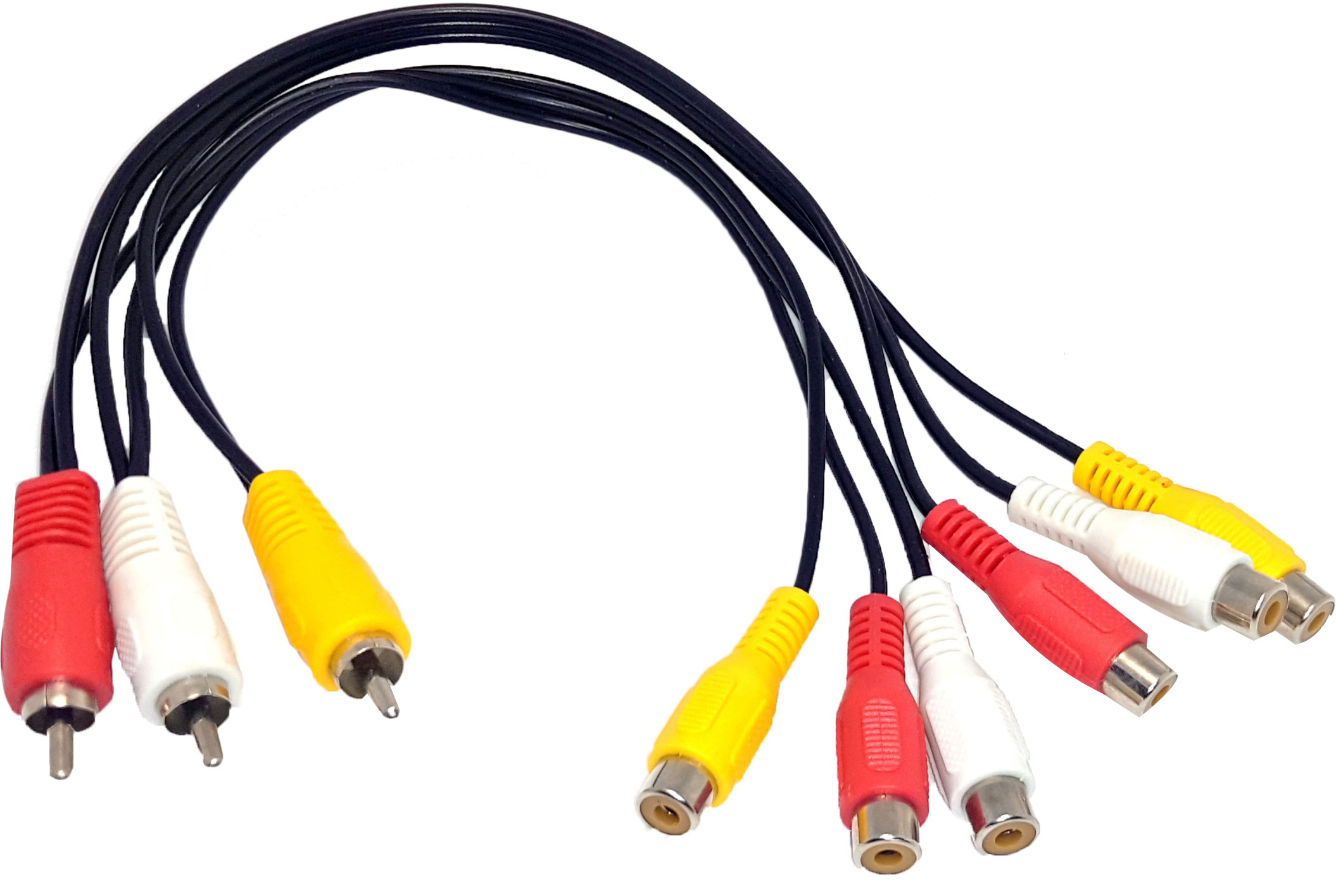Кабель-сплітер AV 3xRCA-6xRCA M/F, 0.3 м (810130)