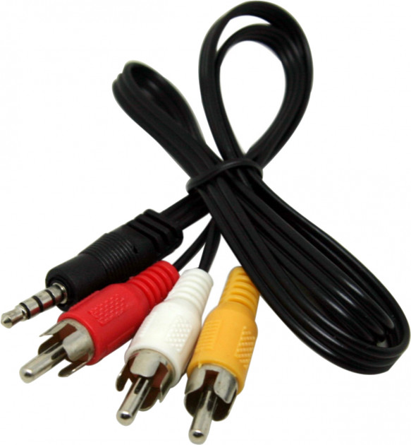 Кабель аудіо/відео Jack 3.5mm M -> 3 x RCA M (210659)