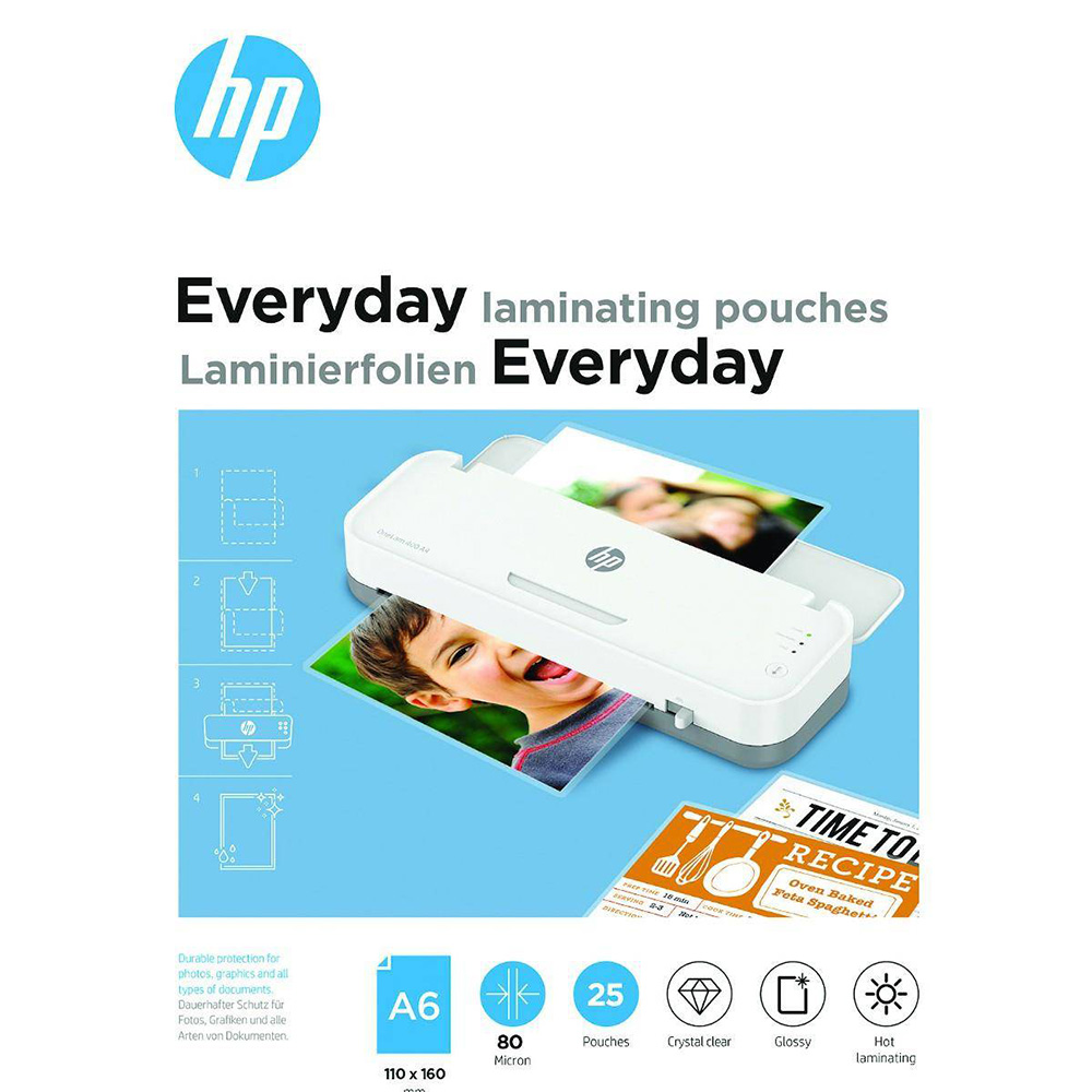 Плівка для ламінування HP Everyday Laminating Pouches, A6, 80 Mic, 110 x 160, 25 pcs (838142)