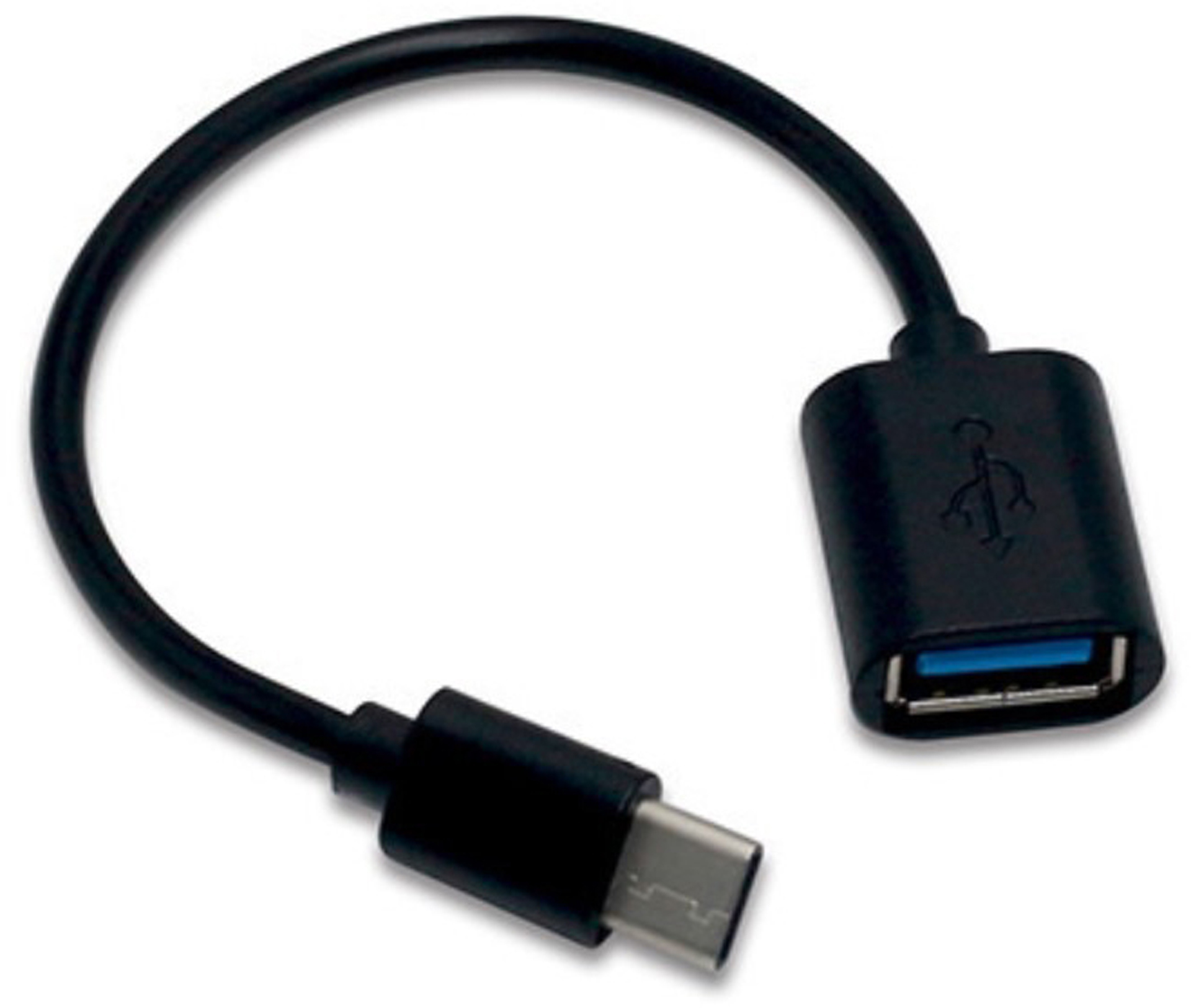 Перехідник USB3.1 Type-C --> USB 3.0 (OTG) 0.2м. чорний OEM (238627)