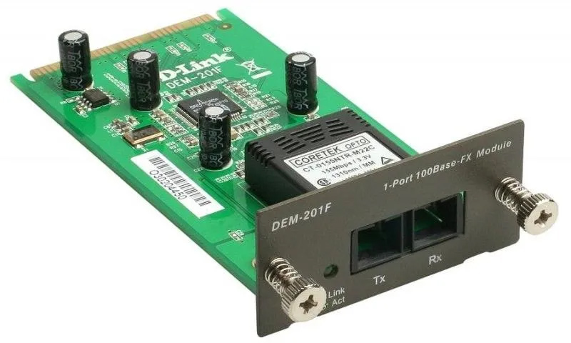 Модуль D-Link DEM-201F для комутаторів DES-3018/3026 (1 порт 100Base-FX) (85791)