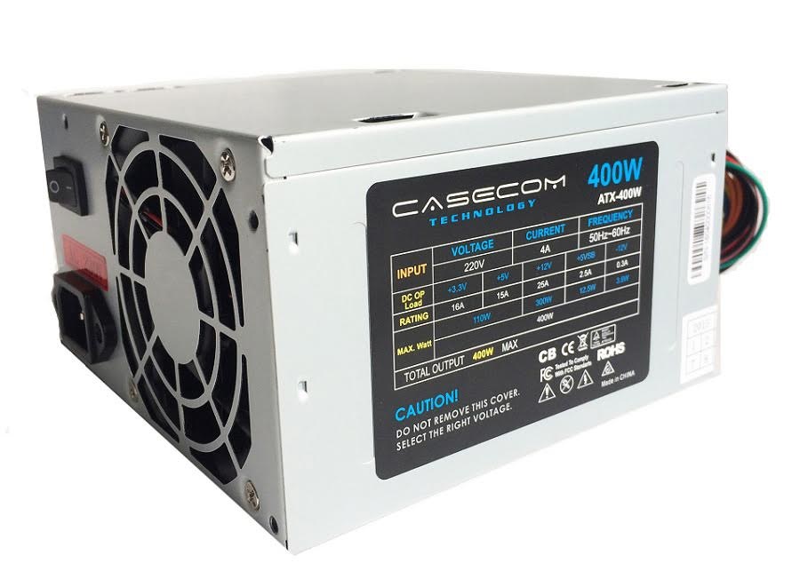 БЖ 400W Casecom, 120mm, 2хSATA, Bulk (105376)