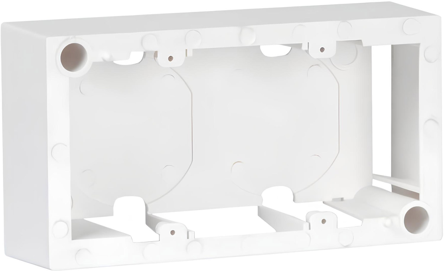 Коробка для настінного монтажу для 4 модулів, Fibrain, 45х90 mm, біла (RAL9010) (115190)