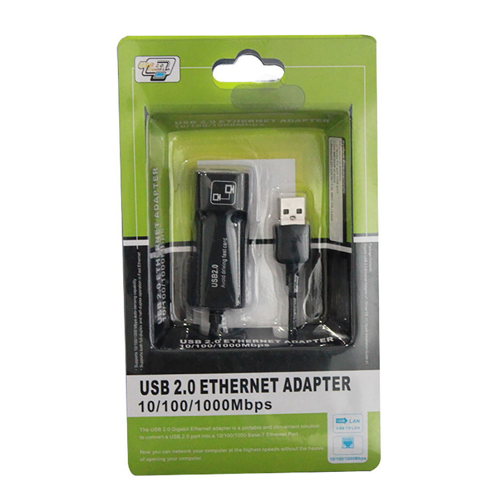 Перехідник USB 2.0 Type-A --> Ethernet RJ45 100Mb RTL (214011)