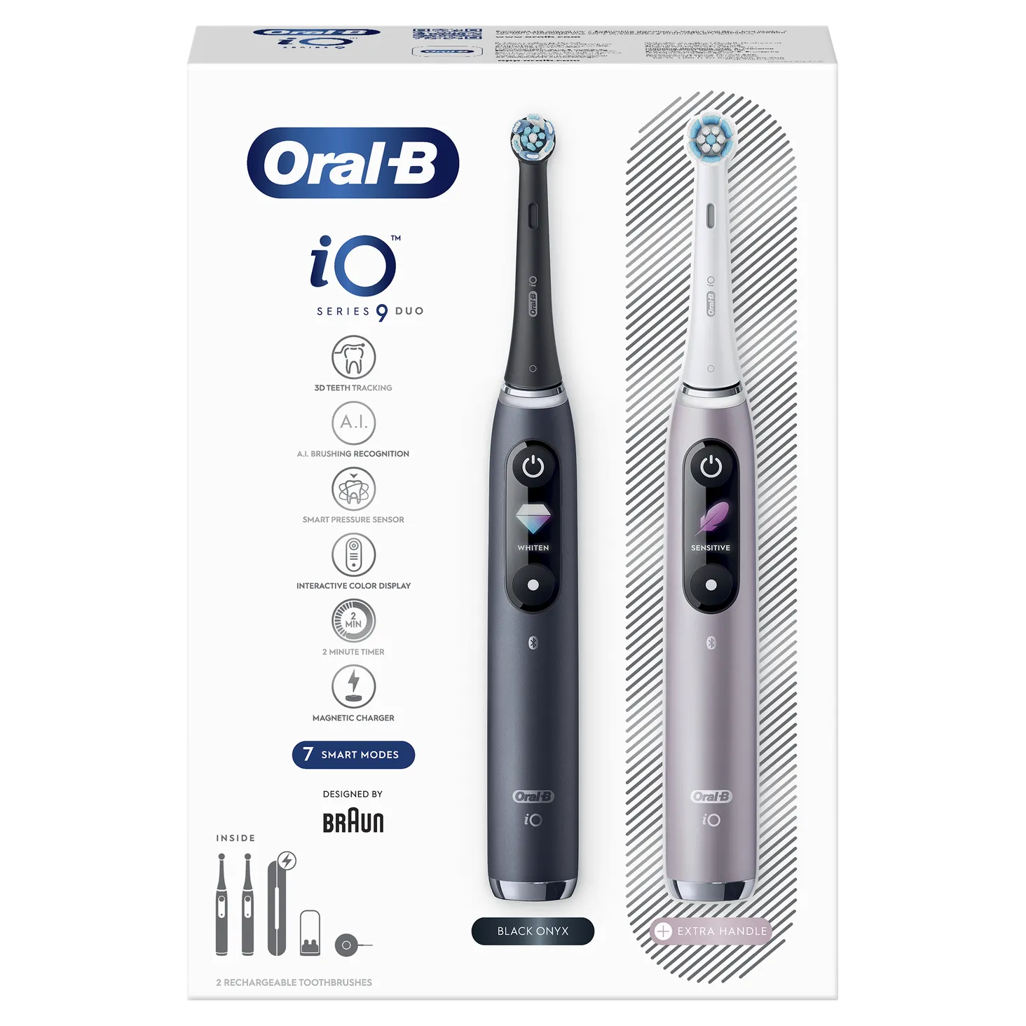 Oral-B iO Series 9 Duo (iOM9D.3JE2.2AD) Black Onyx / Rose Quartz (4210201449058) * (T-50680)