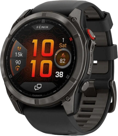Garmin Fenix 8 Pro 51 mm AMOLED Carbon Gray DLC Titanium with Black/Pebble Gray (010-03199-00/01) * (T-51525)