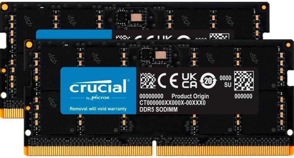 Crucial 128 GB (2x64GB) SO-DIMM DDR5 5600 MHz (CT2K64G56C46S5) (T-51522)