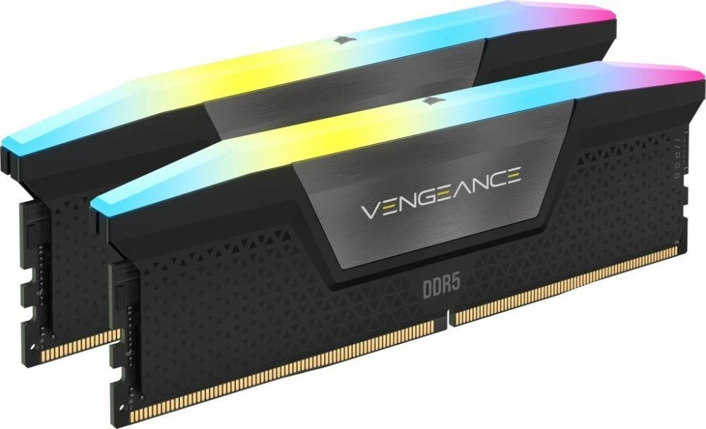 Corsair 32 GB (2x16GB) DDR5 6000 MHz Vengeance RGB Black (CMH32GX5M2B6000C38) (T-51690)