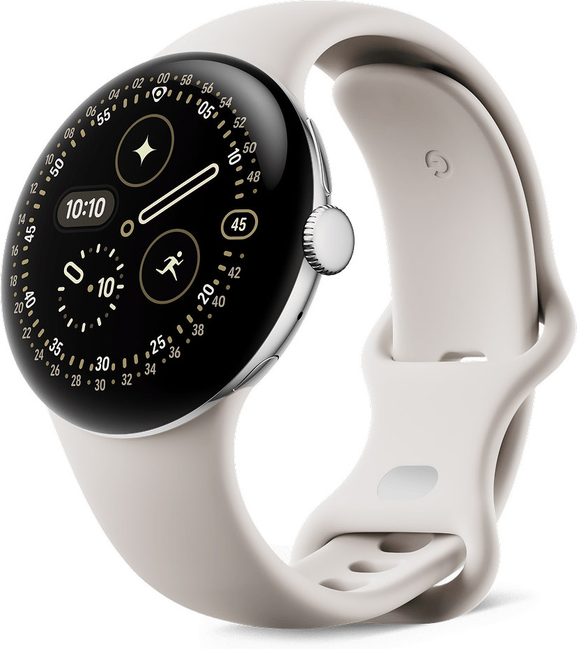 Google Pixel Watch 4 41mm Wi-Fi Polished Silver Aluminum case / Porcelain Active Band (GA10830-EU) (T-51876)