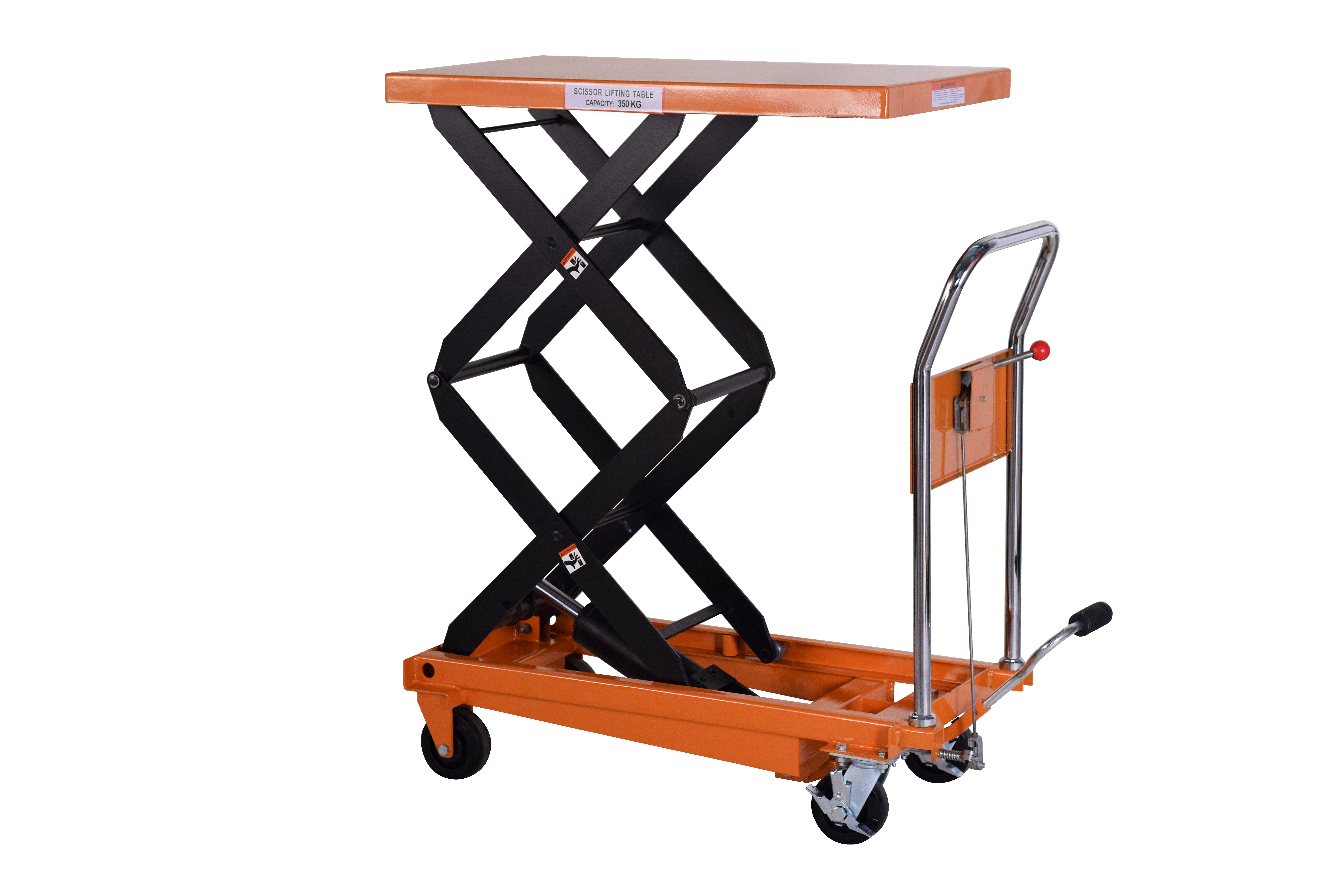 Стіл-платформа вантажопідйомний гідравлічний 350кг/1,3м SYTJ-35S, колір-жовтий