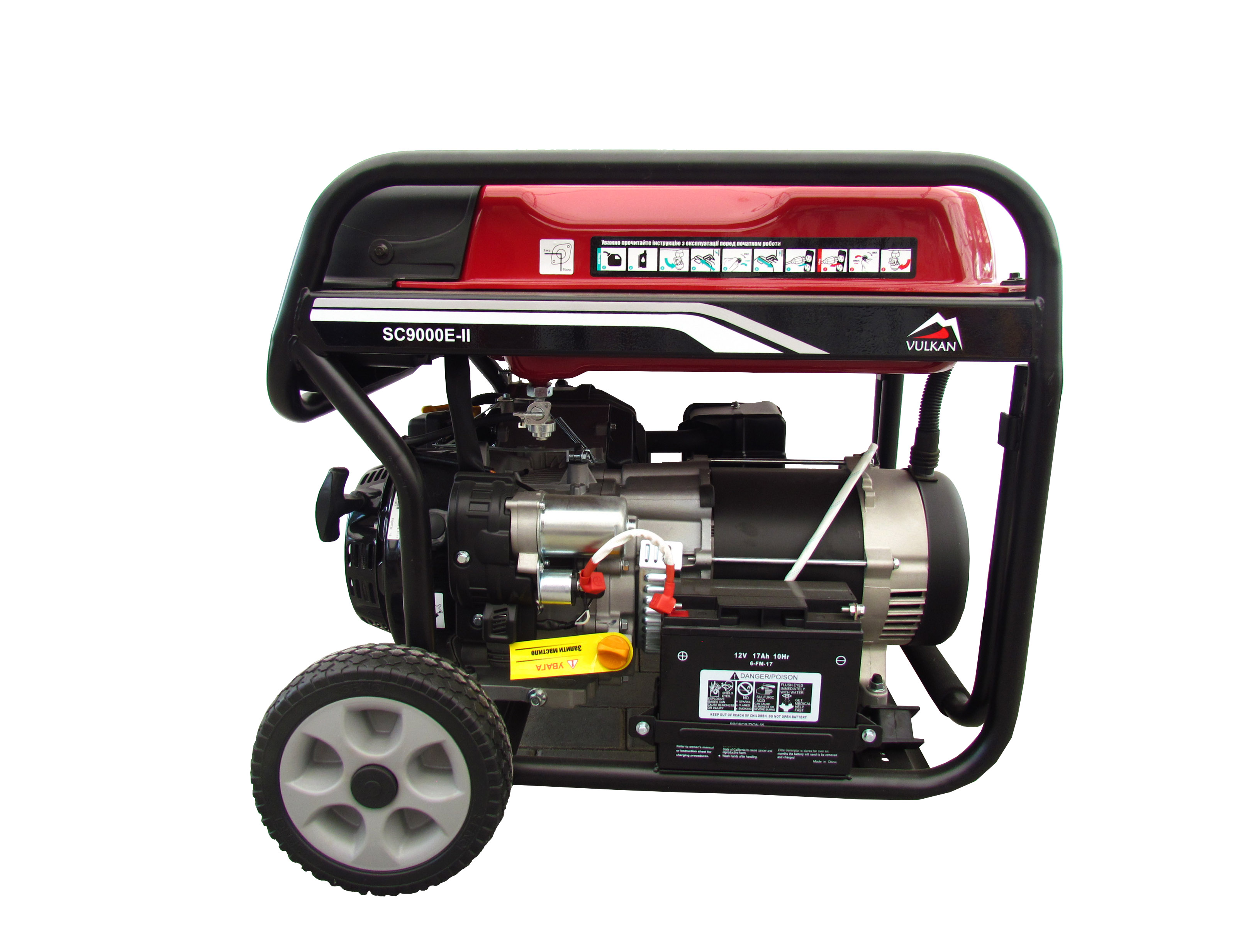 Генераторна установка SC9000E-II 1ф 7,0кВт ел.старт, 25л, колеса