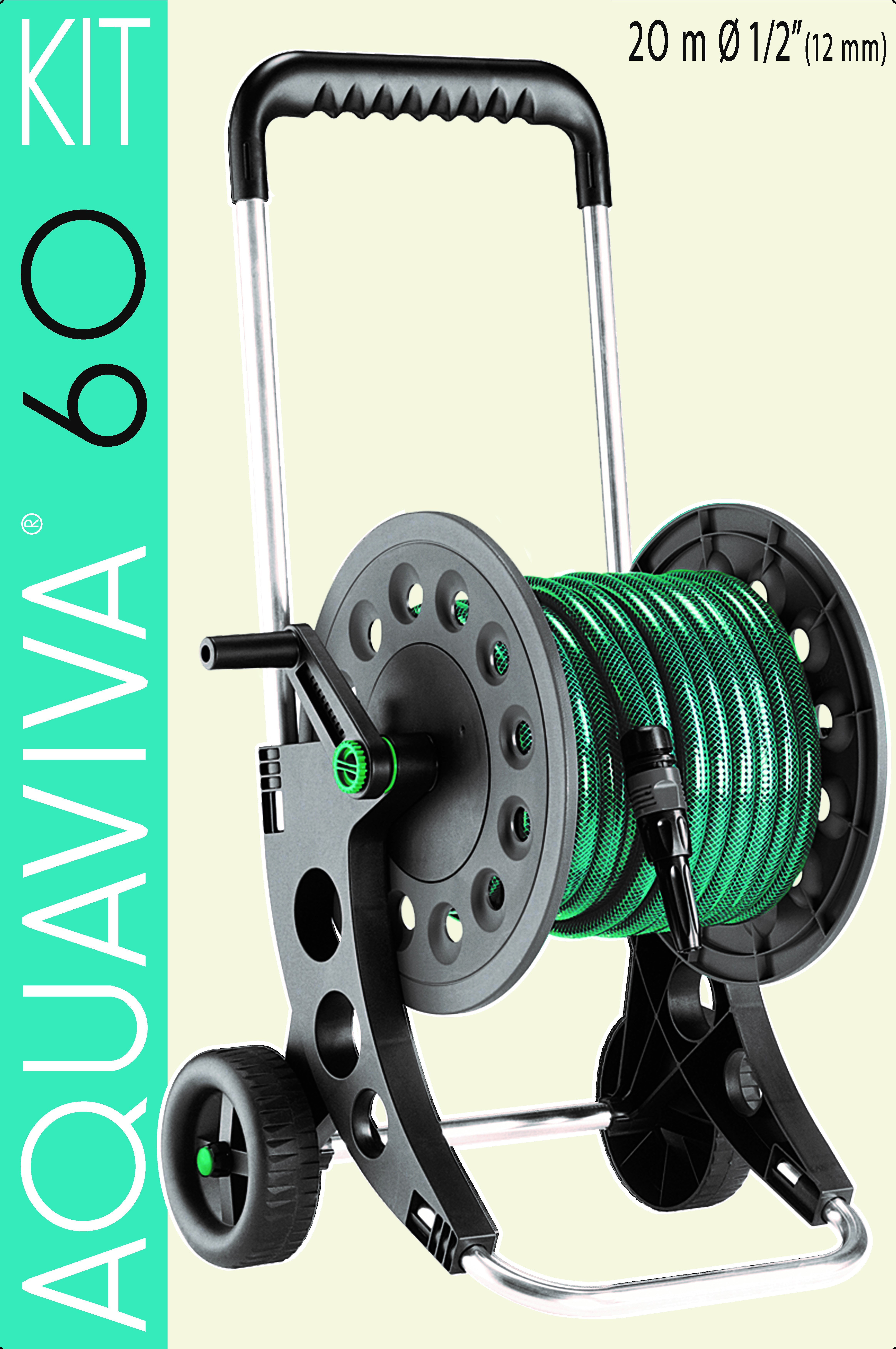 Візок зі шлангом AQUAVIVA 60 KIT 1/2" -20м