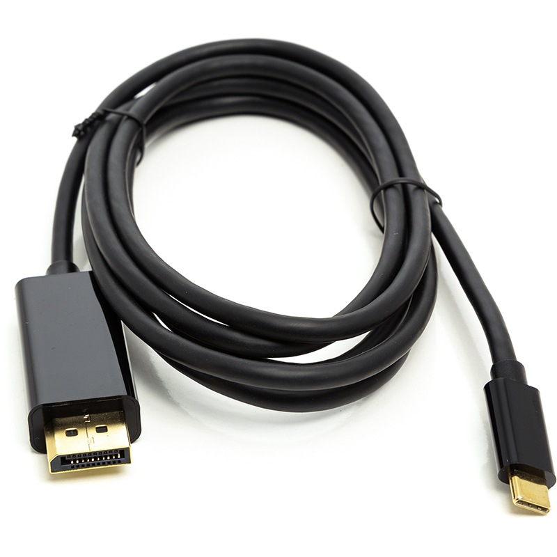 Кабель PowerPlant USB Type-C 3.1 Thunderbolt 3 (M)-DisplayPort (M), 4K, 1.8 м (CA911844)