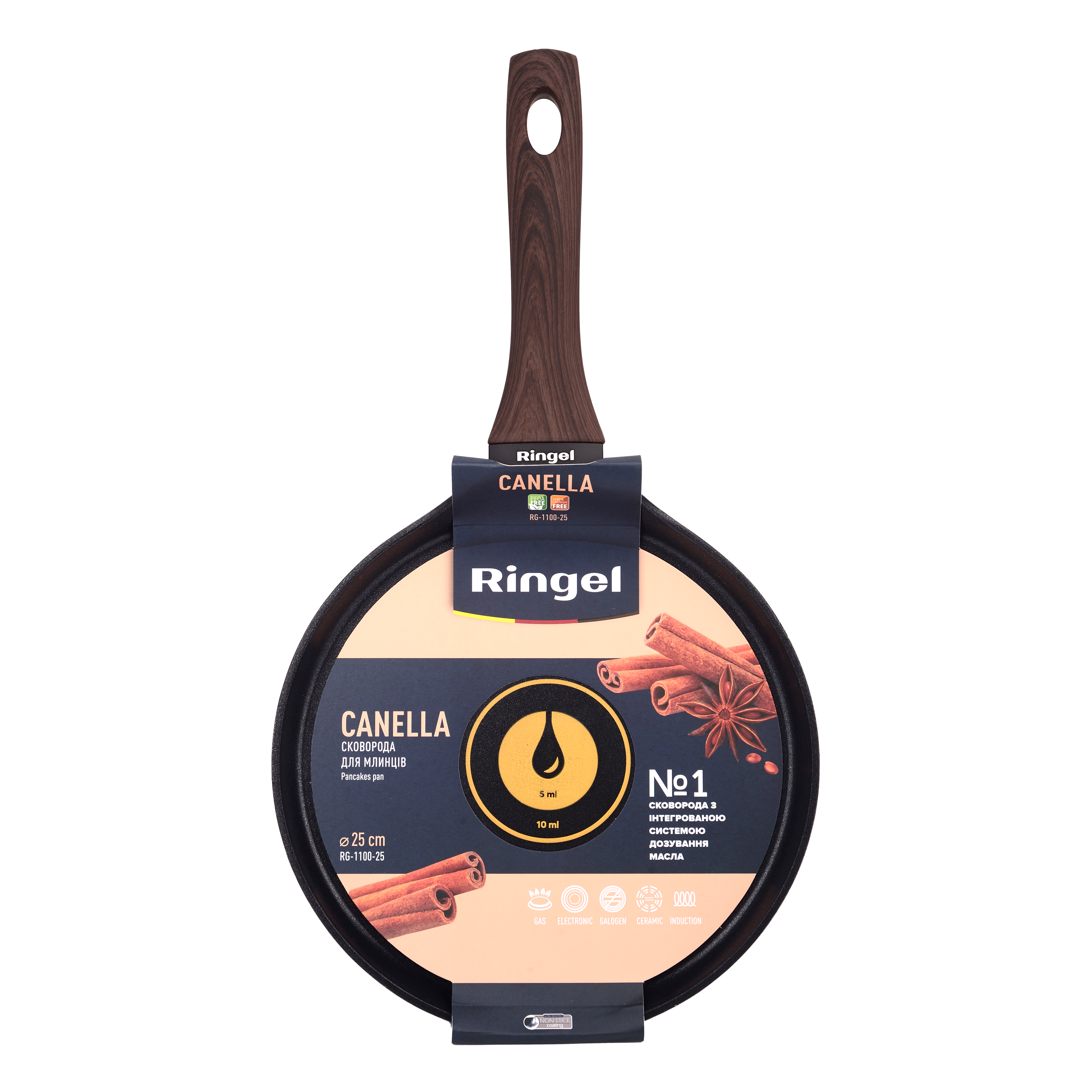 Сковорода RINGEL Canella 25 см, для млинців (6323424)