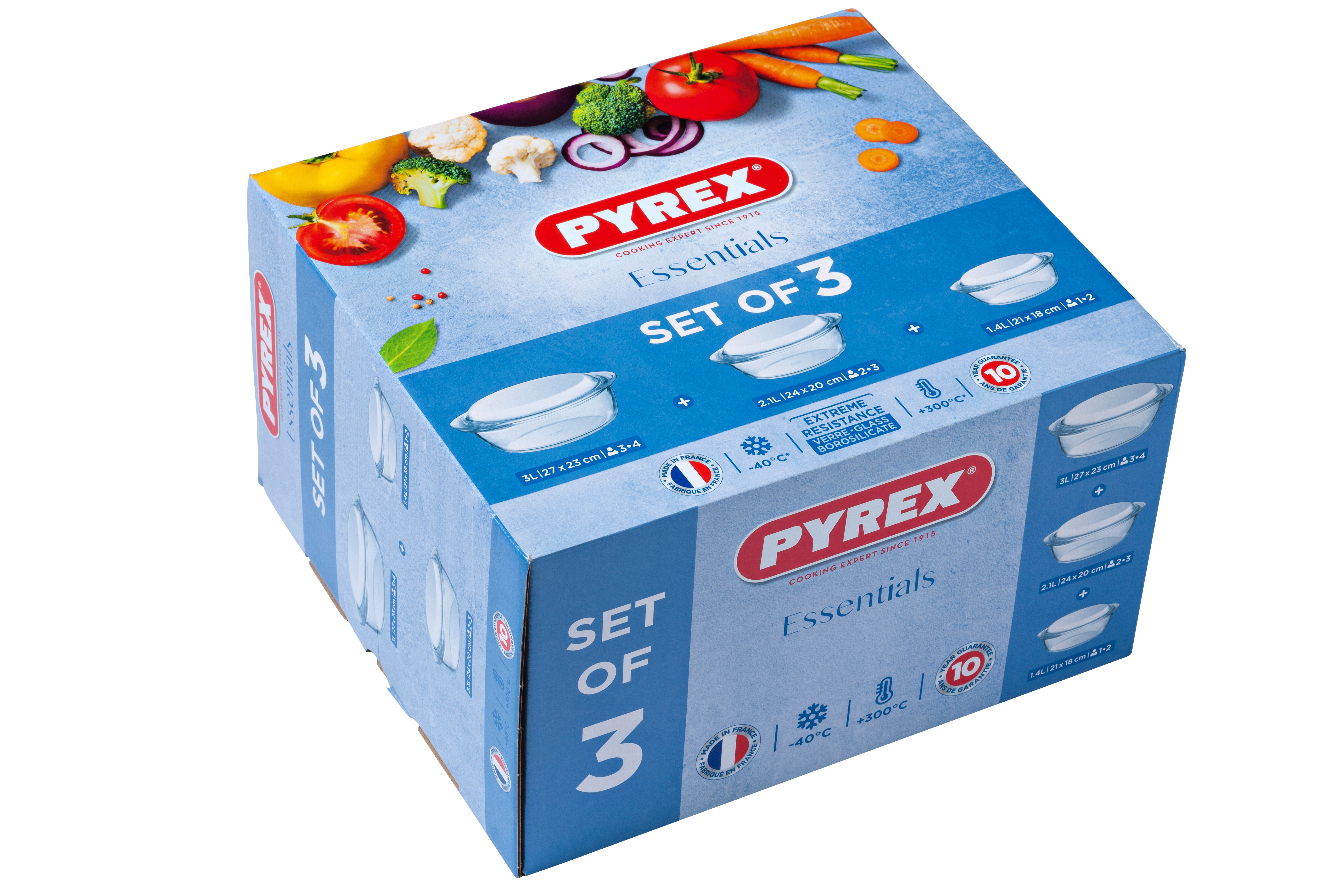 Набір кастрюль PYREX ESSENTIALS, 3 предмети (6354438)