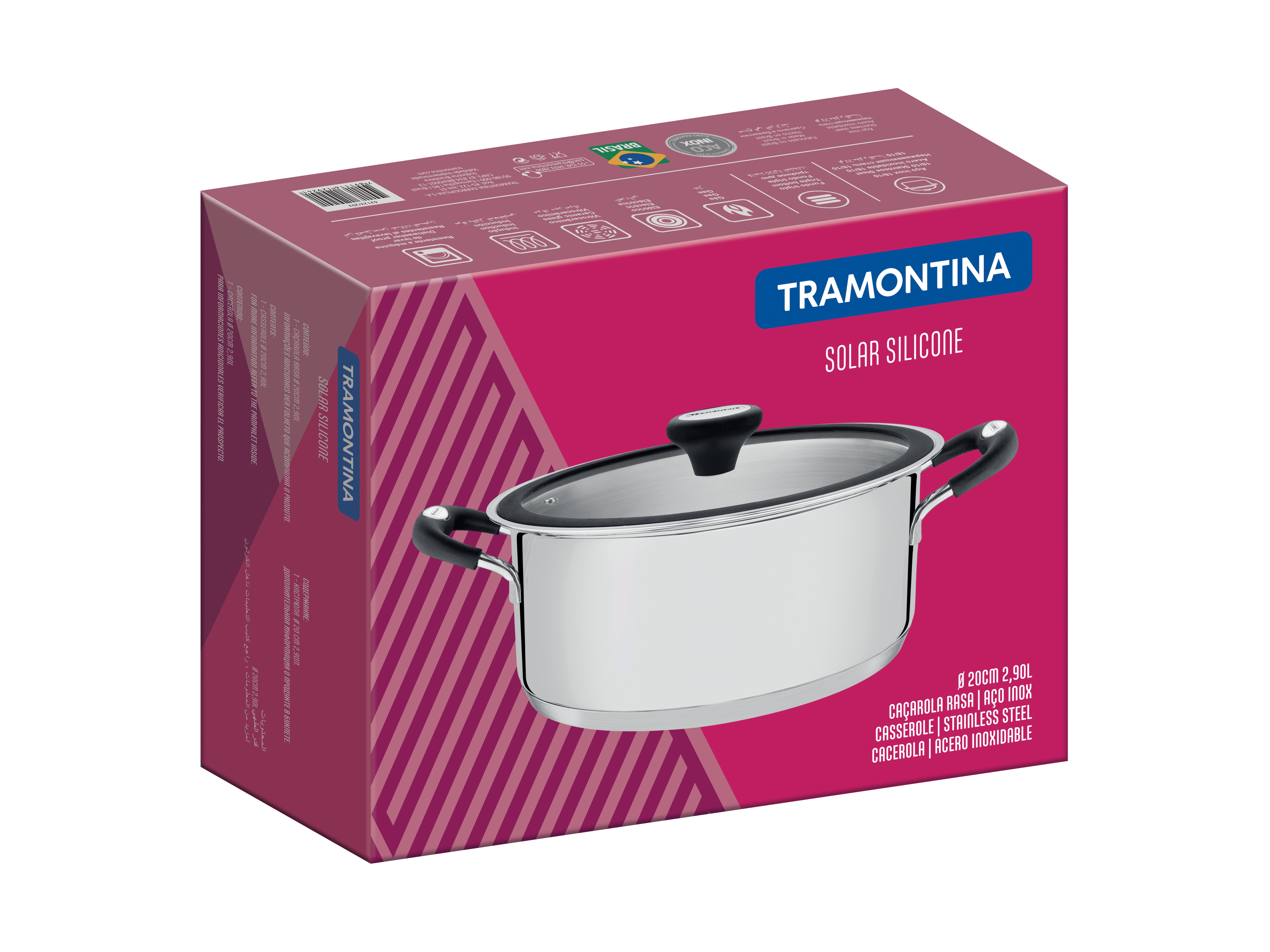 Каструля TRAMONTINA Solar silicone (2.8 л) 20 см (6358936)