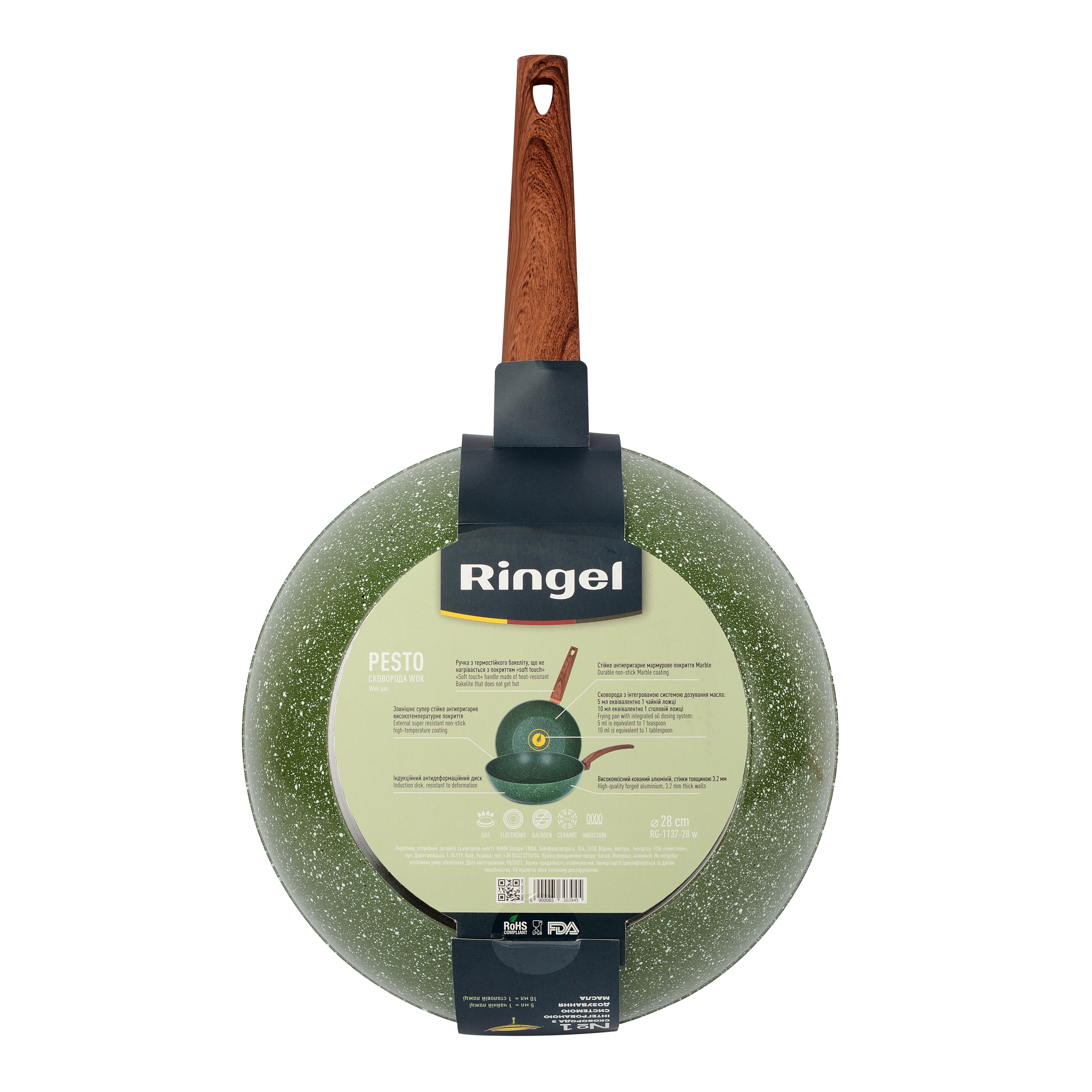 Сковорода WOK RINGEL Pesto 28 см (6530394)