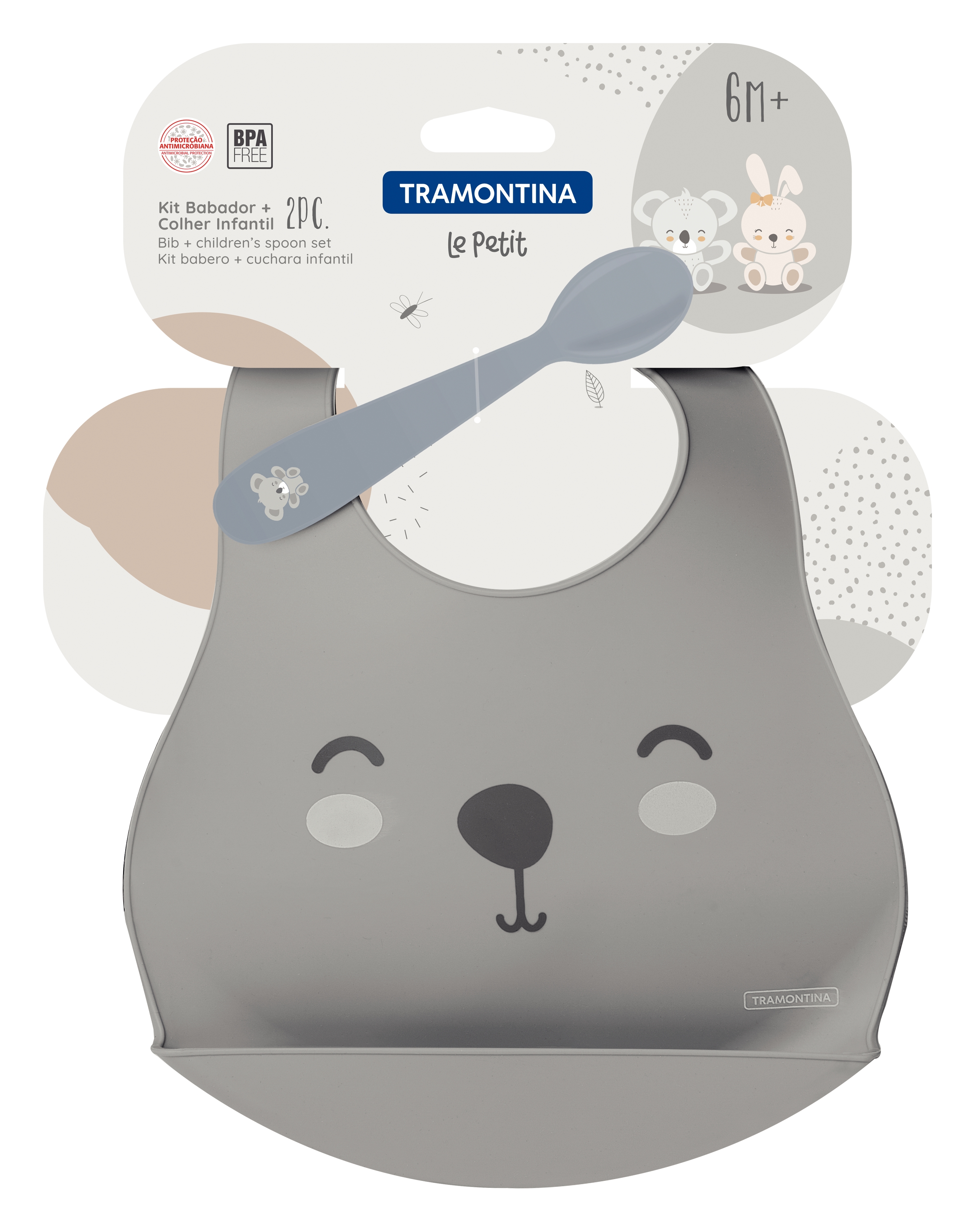 Дитячий набір Tramontina Baby Le Petit gray, 2 предмети (6710904)