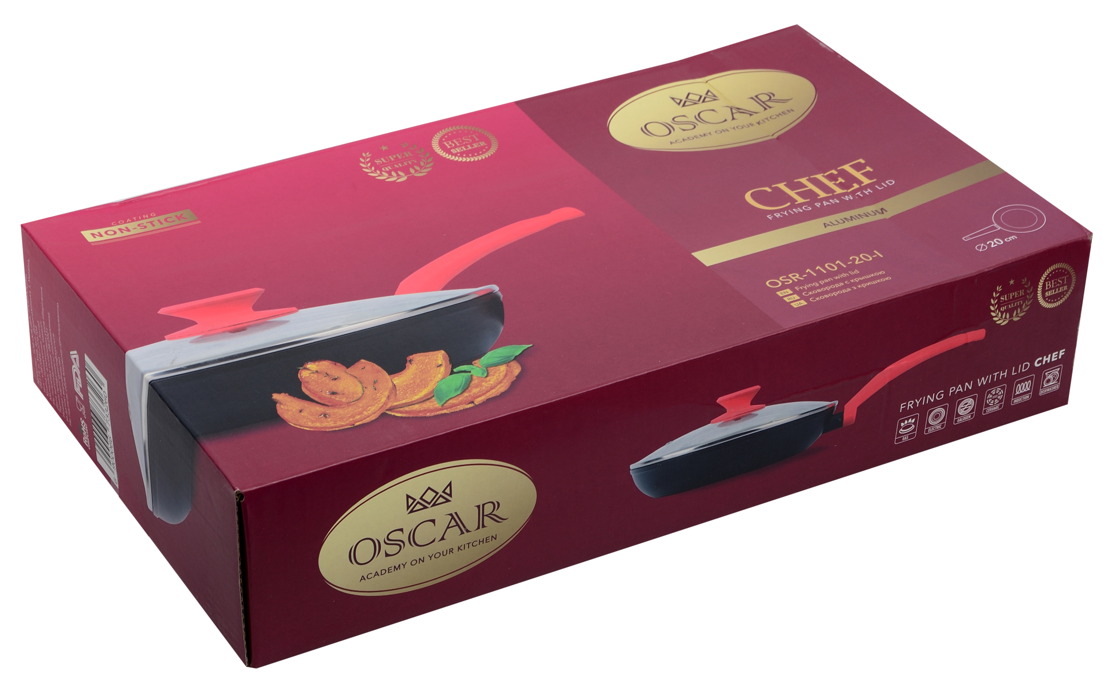 Сковорода з кришкою Oscar Chef, 20 см (6673326)